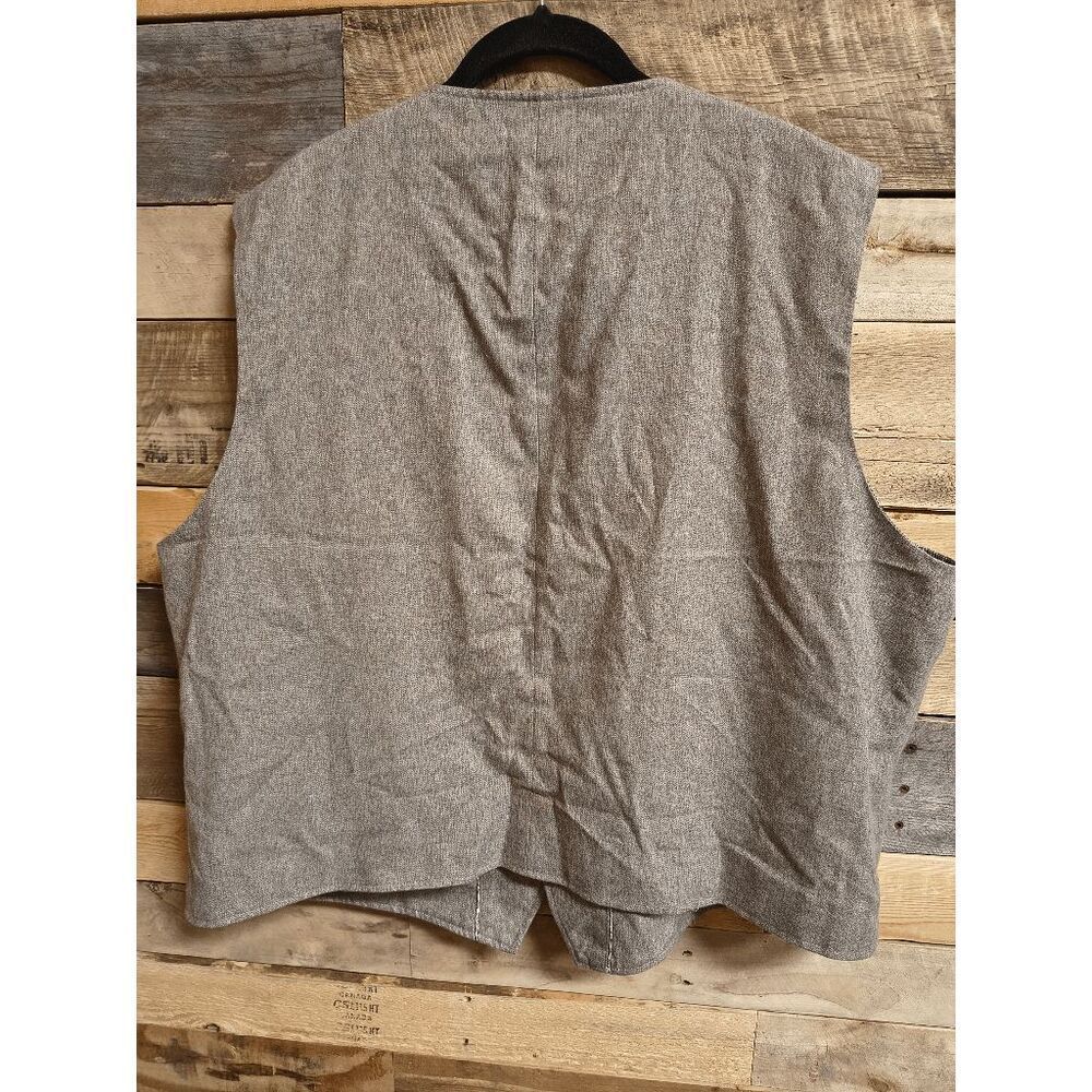 NWT Joseph Abboud Men's 4X Gray Vest Button Up, Full Back Classic Fit Poly Blend - Picture 2 of 4